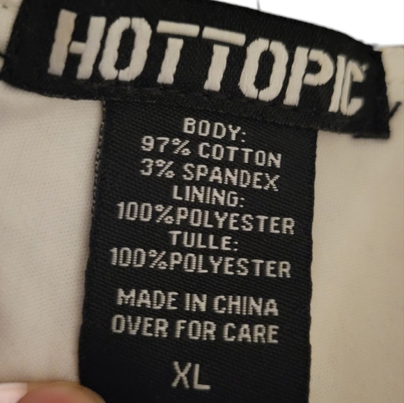 Hot Topic Rockabilly Music Note Dress w/Petiicoat Layer Sleeveless Cinch Boddess - Picture 3 of 14